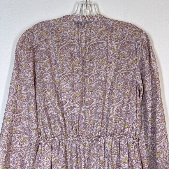 J Crew Shirt Dress Midi Beachy Paisley Cottagecore Cotton 8 - Picture 5 of 14